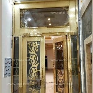 درب استیل طلایی مدل s2