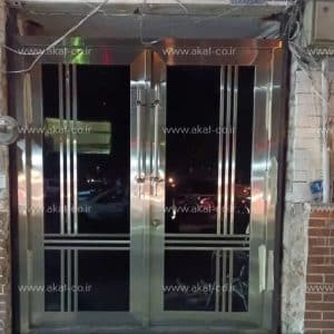 درب استیل مدرن دو لنگه