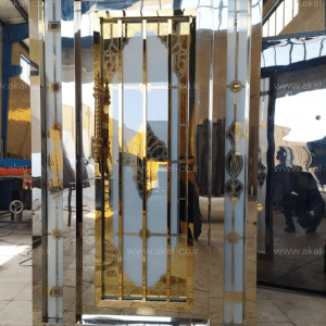 درب استیل طلایی لوکس